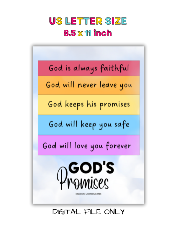 God's Promises Poster | Printable – Kingdom Mom Educates